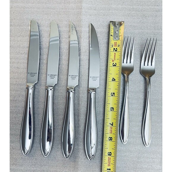 Lenox Covington 18/10 Flatware 6pc Lot – Knives & Forks Vietnam Discontinued - Picture 2 of 5